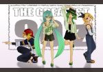  agi_(holic2007) dress glasses gumi hat hatsune_miku kagamine_len kagamine_rin necklace shorts vocaloid 