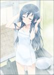  aragaki_ayase long_hair mizuki_makoto naked_towel ore_no_imouto_ga_konna_ni_kawaii_wake_ga_nai shower smile solo squinting towel wet 