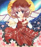  animal_ears fingernails hand_on_own_chest hat long_fingernails marker_(medium) mizame mystia_lorelei nail_polish outstretched_hand shikishi short_hair solo touhou traditional_media 