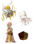  crying ghast hakkyotyui magma_cube minecraft simple_background sword tears weapon white_background zombie_pigman 