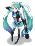  39 aqua_eyes aqua_hair belt bespectacled boots bracelet character_name glasses hatsune_miku jewelry long_hair pen see-through seven_(11) skirt smile solo thigh-highs thigh_boots thighhighs twintails very_long_hair vocaloid 
