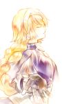  armor arnoul bad_id braid capelet closed_eyes eyes_closed fate/apocrypha fate/zero fate_(series) gauntlets hands headpiece jeanne_d&#039;arc_(fate/apocrypha) jeanne_d'arc_(fate/apocrypha) long_hair ruler_(fate/apocrypha) simple_background single_braid solo white_background 