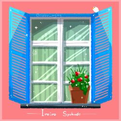  artist_name color_mgmg commentary_request curtains no_humans original plant potted_plant window window_shutter windowsill 