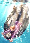  absurdres bad_id black_hair brown_hair bubble caster_(fate/zero) fate/zero fate_(series) highres male multiple_boys psychedelic_amatou swimming underwater uryuu_ryuunosuke 