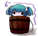  blush bucket chibi in_bucket in_container kisume solid_circle_eyes solo touhou yume_shokunin 