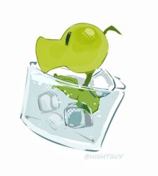  artist_name black_eyes chinese_commentary commentary_request cup from_side halftone hightguy ice ice_cube in_container in_cup leaf no_humans peashooter_(plants_vs._zombies) plant plant_focus plants_vs._zombies profile simple_background solid_oval_eyes water white_background 