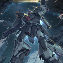  artist_request beam_cannon beam_rifle cable damaged debris energy_gun energy_sword gundam gundam_unicorn gundam_zz highres mecha mecha_focus mobile_suit neo_zeon no_humans one-eyed radio_antenna realistic robot ruins scene_reference science_fiction shield shoulder_spikes space space_habitat spikes sword thrusters weapon zaku_iii zaku_iii_custom zero_gravity 