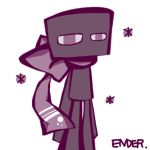  enderman minecraft nikki_(sunou) scarf simple_background solo white_background 