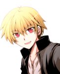  blonde_hair casual fate/stay_night fate_(series) gilgamesh male minafuni red_eyes solo white_background 