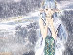  blue_eyes blue_hair character_request clouds crying elf photoshop rain tagme_(character) 