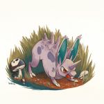  brit_c.h. highres mushroom nidoran no_humans pokemon pokemon_(creature) red_eyes signature skull solo 