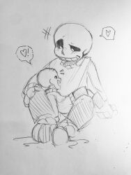  ! +++ 2022 2boys 2d absurdres aged_down arm_support boots brothers child closed_eyes duo gloves graphite_(medium) heart highres humanoid long_sleeves looking_at_another lying_on_person male male_focus male_only masuniri monochrome monster monster_boy multiple_boys pants papyrus_(undertale) photo_(medium) reclining sans_(undertale) shorts siblings simple_background sitting skeleton sneakers spoken_exclamation_mark spoken_heart sweater teeth traditional_media undead undertale utdr_(toby_fox) white_background 