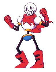  1boy 2022 2d anaizzzen animated animated_gif armor blue_shorts boots cape clenched_hands closed_mouth commentary digital_media english_commentary fighting_stance full_body gloves hands_up humanoid legs_apart looping_animation male male_focus male_only monster monster_boy outstretched_arms papyrus_(undertale) pixel_art red_boots red_cape red_gloves shorts simple_background skeleton solo teeth undead undertale utdr_(toby_fox) white_armor white_background 