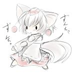  animal_ears chibi hat inubashiri_momiji solo tail tokin_hat touhou wolf_ears wolf_tail yume_shokunin 