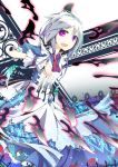  ichiyan izayoi_sakuya knife maid purple_eyes short_hair silver_hair solo touhou violet_eyes 