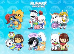  0_0 2025 2026 2d 2others 3girls 4boys =_= alphys alternate_costume ambiguous_gender android animal animal_ears ankle_boots anthro aqua_background aqua_bikini arm_support artist_logo artist_name asgore_dreemurr asriel_dreemurr august_minner ball barefoot beach_ball beard bikini bikini_top bitten_fruit black_eyepatch black_hair black_pants black_shorts blonde_hair blue_shirt blue_skin blue_swimsuit body_fur boots brothers brown_boots brown_hair brown_shorts buck_teeth bucket carrying carrying_person chara_(undertale) charm_(medium) chest_hair child clenched_hand closed_eyes closed_mouth collared_shirt colored_sclera colored_skin colored_teeth commentary copyright_name cousins digital_media dinosaur dinosaur_girl double_horizontal_stripe droopy_ears ear_fins eating english_text everyone eye_contact eyepatch eyewear_on_head facial_hair fangs female fins fish fish_girl flippers floppy_ears floral_print flower flower_pot food frisk_(undertale) fruit furry furry_female furry_male ghost glasses gloves goat goat_boy goat_ears goat_girl goat_horns green_sandals green_shirt green_shorts grey_hair grey_shirt hair_over_one_eye hat head_fins high_heel_boots high_ponytail highres holding holding_ball holding_bucket holding_food holding_fruit holding_popsicle horizontal-striped_clothes horns human humanoid humanoid_robot innertube lizard lizard_girl lizard_tail log long_hair long_sleeves looking_at_another lying male mammal mettaton mettaton_ex midriff monster monster_boy monster_girl multiple_animal_ears multiple_boys multiple_girls multiple_others napstablook official_alternate_costume on_log on_one_knee on_side one-piece_swimsuit open_clothes open_mouth open_shirt orange_eyes pants papyrus_(undertale) pink_eyes pink_slippers pink_stripes polka_dot polka_dot_shorts ponytail popsicle potted_plant print_shirt purple_sandals red-framed_eyewear red-tinted_eyewear red_boots red_eyes red_gloves red_hair red_shirt reptile reptile_girl reptile_tail ribs robot robot_boy running sand sandals sans_(undertale) scalie sharp_teeth shell shell_bikini short_hair shorts siblings simple_background sitting skeleton slippers slit_pupils smile solid_circle_eyes solid_eyes speech_bubble star_(symbol) striped_clothes striped_shirt summer sunglasses swim_ring swimsuit tail teeth temmie text thai_commentary tinted_eyewear tongue tongue_out toriel two-tone_shirt two-tone_shorts undead undertale undyne utdr_(toby_fox) watermark watermelon watermelon_slice white_eyes white_fur white_gloves white_horns yellow_flower yellow_sclera yellow_skin yellow_stripes yellow_swimsuit yellow_teeth |_| 