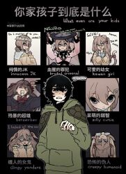  ... :3 :d ahoge animal_ears aqua_bow aqua_bowtie arm_up bags_under_eyes belt black_background black_belt black_border black_bow black_bowtie black_cardigan black_hair blue_eyes blue_sailor_collar blurry border bow bowtie brown_hair capelet cardigan cat_ears cat_girl cat_tail chinese_text closed_mouth collared_shirt curled_fingers cyberpunk_(series) cyberpunk_2077 dgucedunno double-parted_bangs drawstring dress driving english_text evil_neuro-sama fisheye from_above goggles green_capelet green_hoodie grey_outline grimace hair_between_eyes hair_ornament hair_ribbon hair_rings hand_in_pocket hands_on_own_cheeks hands_on_own_face head_tilt head_wreath heart heart_hair_ornament hexagon_print highres holding_harpoon hood hoodie long_hair long_sleeves looking_at_viewer messy_hair multiple_views neuro-sama no_pupils off-shoulder_cardigan official_alternate_hairstyle outline own_hands_together pink_dress puffy_long_sleeves puffy_sleeves rectangular_mouth red_bow red_bowtie red_ribbon ribbon sailor_collar school_uniform serafuku shaded_face shirt short_hair sleeves_past_fingers sleeves_past_wrists smile spoken_ellipsis sweatdrop tail tail_bow tail_ornament thick_eyebrows two_side_up upside-down upturned_eyes v-shaped_eyebrows vedal987 vedal_ai vrchat wall-eyed white_background white_outline white_shirt yandere 