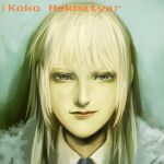  blue_eyes character_name fetishy fur_trim jormungand koko_hekmatyar lips necktie silver_hair white_hair 