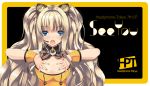  :o animal_ears blonde_hair blue_eyes breast_suppress breasts cat_ears hands_on_breasts headset long_hair open_mouth original refeia seeu solo vocaloid 