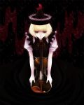  awa_toka bad_id black blonde_hair dark hat holding instrument lunasa_prismriver short_hair solo touhou violin 
