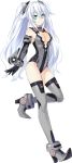  alternate_costume black_heart bodysuit breasts choujigen_game_neptune cleavage detached_sleeves green_eyes highres kami_jigen_game_neptune_v official_art symbol-shaped_pupils thigh-highs thighhighs transparent_background tsunako twintails white_hair 