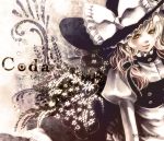  album_cover blonde_hair bow braid bust cover flower hat hat_bow kirisame_marisa long_hair mochinu side_braid single_braid smile solo touhou witch witch_hat yellow_eyes 