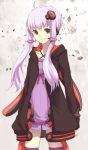  ahoge bad_id dress hair_ornament headset highres hoodie long_hair purple_eyes purple_hair smile solo tokino_(osaka) twintails violet_eyes vocaloid yuzuki_yukari 