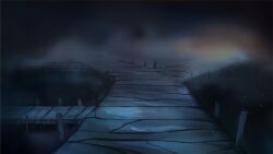  arrapso bridge fog highres horizon lake lake_of_voices large_variant_set light_particles morning no_humans non-web_source outdoors scenery self-datamine sunrise variant_set 