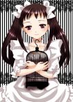  ar_tonelico ar_tonelico_ii birdcage blush bow cage dress hair_bow inumori_sayaka jakuri solo twintails 