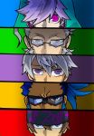  4boys 7th_dragon 7th_dragon_2020 glasses multiple_boys parody persona_eyes 