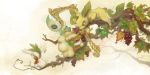  branch celebi food fruit grapes harp horns instrument leaf leafeon no_humans open_mouth pokemon pokemon_(creature) red_eyes shaymin sitting smile whimsicott wings yellow_eyes yorujisa_yuuto 