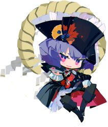  1girl alternate_costume artist_request black_boots black_hat black_jacket black_pants boots fold-over_boots full_body game_cg hat highres holding jacket knee_boots leaf_print long_sleeves looking_at_viewer maple_leaf_print medium_hair mirror non-web_source official_art open_mouth pants pink_eyes print_hat purple_hair rope self-datamine shimenawa smile solo tohotopia touhou transparent_background yasaka_kanako 