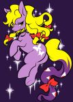  blonde_hair butterfly horse ikuta_takanon my_little_pony my_little_pony_friendship_is_magic no_humans smile solo touhou yakumo_yukari yellow_eyes 