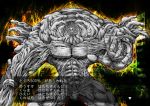  aula aura blastbeat commentary_request grey_skin male monster muscle pixiv solo toguro_otouto yuu_yuu_hakusho 