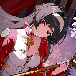  1girl astra_yao black_hair long_hair smile zenless_zone_zero 