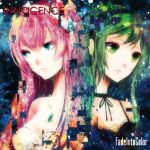  album_cover blue_eyes cover green_eyes green_hair gumi hairband jewelry lace lowres megurine_luka multiple_girls necklace pink_hair ribbon_choker sazanami_shione vocaloid 