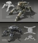  antennae cannon comparison diagram energy_gun gun highres mecha original realistic science_fiction walker weapon 