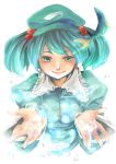  absurdres fish green_eyes green_hair hair_bobbles hair_ornament hat highres kawashiro_nitori key kiguchiko solo touhou 