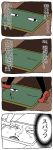  4koma black_legwear closed_eyes comic eve_(ib) eyes_closed ib ib_(ib) painting painting_(object) peeping shoes translation_request wink 