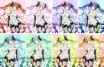  alternate_color blush bridal_gauntlets colorful hatsune_miku hatsune_miku_(append) highres koshino_nose long_hair miku_append necktie smile thigh-highs thighhighs tongue twintails very_long_hair vocaloid vocaloid_append 