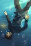  cross cross_necklace fate/zero fate_(series) jewelry kotomine_kirei male necklace opp_ymd solo underwater upside-down 