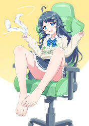  1girl absurdres barefoot feet foot_focus greek_toe highres honshiro_nikori inohara_koboshi legs ongeki panties pantyshot socks toes underwear 