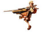 1girl fujiki_kouta god_eater highres huge_weapon male real_xxiii short_hair simple_background solo weapon white_background 