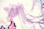  closed_eyes colored_eyelashes eyes_closed hands_together kai_aki long_hair purple_hair shirt solo sophie_(tales_of_graces) tales_of_(series) tales_of_graces twintails white_background 
