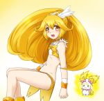  adapted_costume bikini blonde_hair boots candy_(smile_precure!) cure_peace hayashiya_zankurou kise_yayoi long_hair precure smile_precure! swimsuit yellow_eyes 