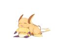  artist_request pichu pikachu pokemon raichu sleeping white 