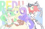  alchemic_magician belt blonde_hair bloves blue_eyes bow dress goggles green_eyes green_hair hat high_priestess_of_prophecy madolce_majoleine madolche madolche_majoleine madolche_puddingcess magical_erudite_junon prophecy purple_eyes red_hair redhead ribbon violet_eyes witch_hat yu-gi-oh! yuu-gi-ou 