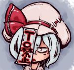  blue_hair bust hat looking_at_viewer remilia_scarlet short_hair solo sonson_(eleven) touhou 