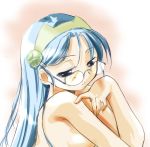  blue_hair blush breasts glasses hairband long_hair nomal otogi-jushi_akazukin shirayuki-hime sideboob 