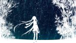  bad_id detached_sleeves hatsune_miku long_hair meola polychromatic silhouette skirt snow vocaloid winter 